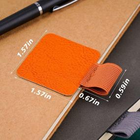 img 3 attached to Keep Your Pens At Hand With Gydandir'S 15-Color Self-Adhesive PU Leather Pen Loop