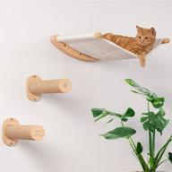 🐱 7 ruby road cat hammock wall mounted perch | cat shelves with steps - ideal for sleeping, playing, climbing, and lounging | modern cat bed & furniture for large cats or kittens logo