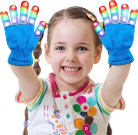 img 3 attached to Amazer Kids Light Gloves - Fun LED Gloves For Parties And Holidays