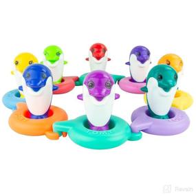img 3 attached to LAMAZE Water Symphony Multicolor Dolphin Toy 🐬 for Kids - Toddler Auditory Sensory Bath Tub Enhancement