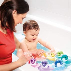 img 2 attached to LAMAZE Water Symphony Multicolor Dolphin Toy 🐬 for Kids - Toddler Auditory Sensory Bath Tub Enhancement