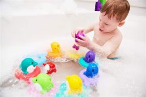 img 1 attached to LAMAZE Water Symphony Multicolor Dolphin Toy 🐬 for Kids - Toddler Auditory Sensory Bath Tub Enhancement