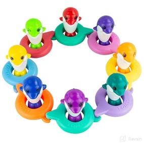 img 4 attached to LAMAZE Water Symphony Multicolor Dolphin Toy 🐬 for Kids - Toddler Auditory Sensory Bath Tub Enhancement