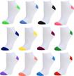 colorful runner ankle socks for women by debra weitzner - low-cut, available in size 9-11 and 10-13, pack of 12 pairs logo
