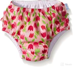 img 2 attached to 👶 Unisex-Baby Ruffle Snap Swim Diaper with Reusable Absorbency