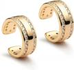 gold plated huggie hoop earrings for women - fettero delicate and hypoallergenic earrings with beaded, circle, spike, snake, heart, lightning, and cz designs logo