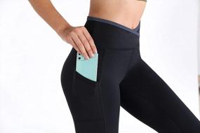 img 3 attached to Get Stylish And Comfy: Keepersheep High Waisted Yoga Pants With Pockets