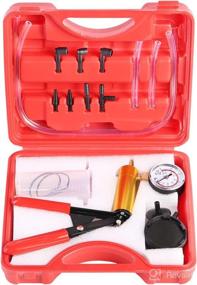 img 4 attached to 🔴 YSTOOL Brake and Clutch Fluid Hand Pump Vacuum Bleeder Tool Kit - Efficient Brake Oil Change and Power Steering Fluid Bleeding Set for Auto Car Truck Motorcycle Use (Red)