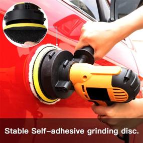 img 1 attached to 🚗 Efficient Cordless Car Detailing Kit: QCGGOW Buffer Polisher with 14pcs Tools for Wax Buffing on Various Surfaces