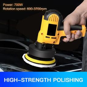 img 3 attached to 🚗 Efficient Cordless Car Detailing Kit: QCGGOW Buffer Polisher with 14pcs Tools for Wax Buffing on Various Surfaces