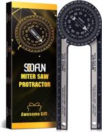 angle finder tool stocking stuffers - miter saw protractor for corner measuring cool gadgets for making crown molding woodworking tools for carpenter plumber gifts for man woman miter gauge logo