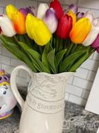 img 1 attached to Realistic PU White Tulip Flowers - Set Of 20 Artificial Tulip Stems For Easter, Weddings, And Spring Decor - Perfect For Centerpieces, Wreaths, And Funeral Arrangements - 14 Inches Tall review by Chris Pollreisz