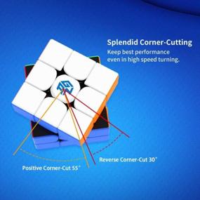 img 1 attached to GAN 356 RS And GAN 249 V2 Bundle: Stickerless 3X3 And 2X2 Speed Magic Cubes For Exceptional Performance