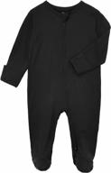 soft and sustainable: aablexema's bamboo baby footie pajamas with zipper and mittens - perfect for sleep and play! логотип