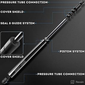 img 1 attached to 14 inch 24lb Gas Spring Shock Struts Replacement for Toolbox Cabinets Sliding Window Storage Bed Bench Lids Basement Door Boat Hatch - Premium 2-PC Set