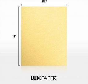 img 2 attached to Golden Glamour: LUXPaper 8.5” X 11” Cardstock In 105 Lb. Gold Metallic - Perfect For Crafts, Cards, Scrapbook, And Office Supplies