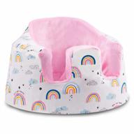 keep your baby cool and comfortable with smttw seat cover compatible with bumbo seat - portable hand belt included for easy use (pink rainbow) logo