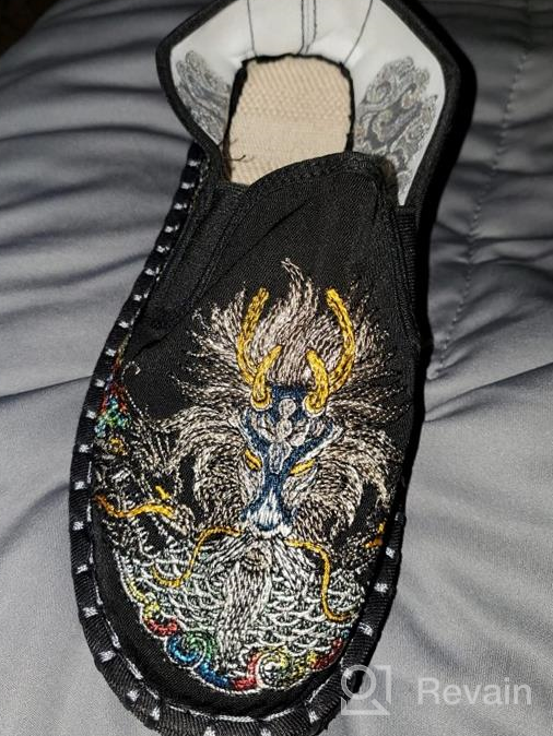 img 1 attached to SEO-Optimized Unisex Beijing Embroidered Rubber Men's Martial Shoes for Loafers & Slip-Ons review by Brian Fishel