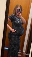 img 1 attached to Stylish Split Maternity Dress With Ruched Short Sleeves For Pregnant Women By Smallshow review by Ryan Reiter