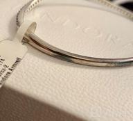 img 1 attached to 💫 Sterling Silver Sparkling Wishbone Bangle Bracelet with Cubic Zirconia - Pandora Jewelry review by Jessica Brown