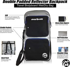 img 1 attached to EBodyboarding Double Padded Reflector Backpack: Durable Travel Bodyboard Wet/Dry Bag