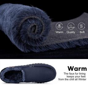 img 1 attached to Men'S LongBay Memory Foam Moccasin Slippers - Indoor/Outdoor Slip-On House Shoes