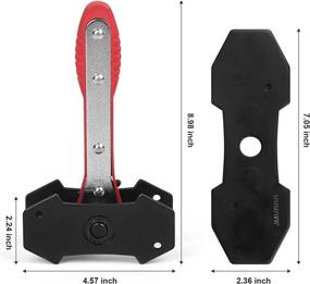 img 3 attached to 🔧 JMMRRR Automotive Brake Caliper Press Tool: Ratcheting Piston Tool with 360 Degree Swing, Steel Plates & Red Ratchet