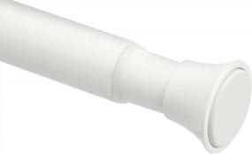 img 4 attached to Adjustable Tension Curtain Rod - 78-108" Width With Classic Finial By Amazon Basics