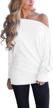 women's off shoulder long sleeve oversized pullover sweater jumper tunic tops by lacozy logo