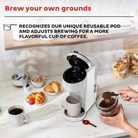img 1 attached to Instant Solo Single Serve Coffee Maker, From The Makers Of Instant Pot, K-Cup Pod Compatible Coffee Brewer, Includes Reusable Coffee Pod & Bold Setting, Brew 8 To 12Oz., 40Oz. Water Reservoir, White