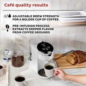 img 2 attached to Instant Solo Single Serve Coffee Maker, From The Makers Of Instant Pot, K-Cup Pod Compatible Coffee Brewer, Includes Reusable Coffee Pod & Bold Setting, Brew 8 To 12Oz., 40Oz. Water Reservoir, White