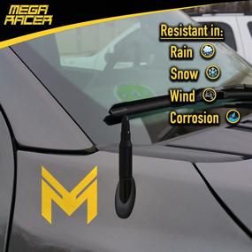 img 3 attached to 🚘 Mega Racer 3.7" Black Bullet Style Antenna - High-Performance Universal Replacement for Cars, Trucks, SUVs, with AM/FM Radio Reception and Anti-Theft Design