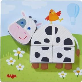 img 1 attached to Fun And Educational: HABA On The Farm Beginner Pattern Blocks Puzzle For Kids 18 Months+ Made In Germany