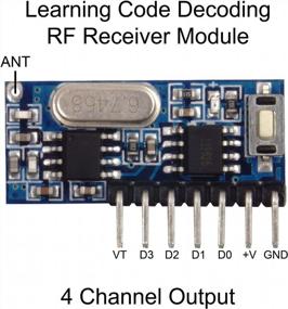 img 2 attached to Беспроводной радиочастотный приемник 433 МГц с 4-канальным выходом — QIACHIP RX480E (20 шт.)