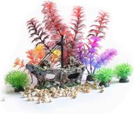 🐠 enhance your betta fish tank with juyoule aquarium decorations: small fish tank plants, plastic shipwreck, and more! logo