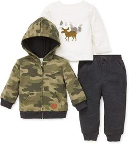 img 1 attached to Little Me Toddler Jogger Heather Boys' Clothing ~ Fashion Hoodies & Sweatshirts