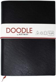 img 3 attached to 📓 Artway Doodle - Premium Black Leather Journal/Sketchbook - 150gsm Cartridge Paper - Compact Size - 82 Pages - Ideal for Artists