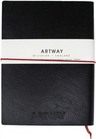 img 2 attached to 📓 Artway Doodle - Premium Black Leather Journal/Sketchbook - 150gsm Cartridge Paper - Compact Size - 82 Pages - Ideal for Artists