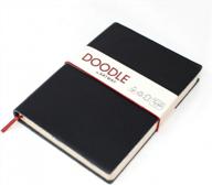 📓 artway doodle - premium black leather journal/sketchbook - 150gsm cartridge paper - compact size - 82 pages - ideal for artists logo