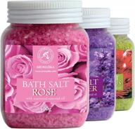 набор солей для ванн на 42 унции - лаванда, роза и эвкалипт - 100% натуральные для сна, снятия стресса и расслабления логотип