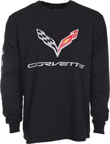 img 3 attached to JH DESIGN GROUP Men's Chevy Corvette C7 Long Sleeve Black T-Shirt: Front Back & Sleeve Logos in Focus