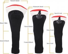 img 2 attached to Полный комплект черных чехлов для клюшек для гольфа для идеальной защиты и стиля на поле