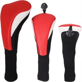 img 1 attached to Complete Set Of Black Golf Club Head Covers For Perfect Protection And Style On The Course