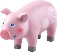 chunky 4-inch haba little friends pig - perfect plastic farm animal figure for kids logo