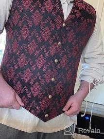 img 5 attached to Steampunk Gothic Waistcoat For Men: Vintage Victorian Suit Vest With VATPAVE Design