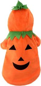 img 3 attached to Mogoko Dog Cat Halloween Pumpkin Costume: Cosplay Dress for Pets, Warm Fleece Hoodie Outfit for Autumn and Winter