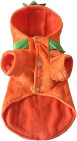 img 2 attached to Mogoko Dog Cat Halloween Pumpkin Costume: Cosplay Dress for Pets, Warm Fleece Hoodie Outfit for Autumn and Winter