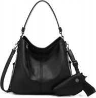women's large hobo bag vegan leather crossbody shoulder bag with holster/wallet - realistic design logo