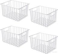 homics metal wire baskets - deep freezer storage organizer set of 4 with handles for kitchen, refrigerator, cabinets, closets, pantry and bedroom logo