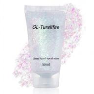 sparkle all day long with gl-turelifes 30ml sequins chunky glitter liquid eyeshadow and body gel: perfect for festivals, parties and everyday makeup (#01 white) logo